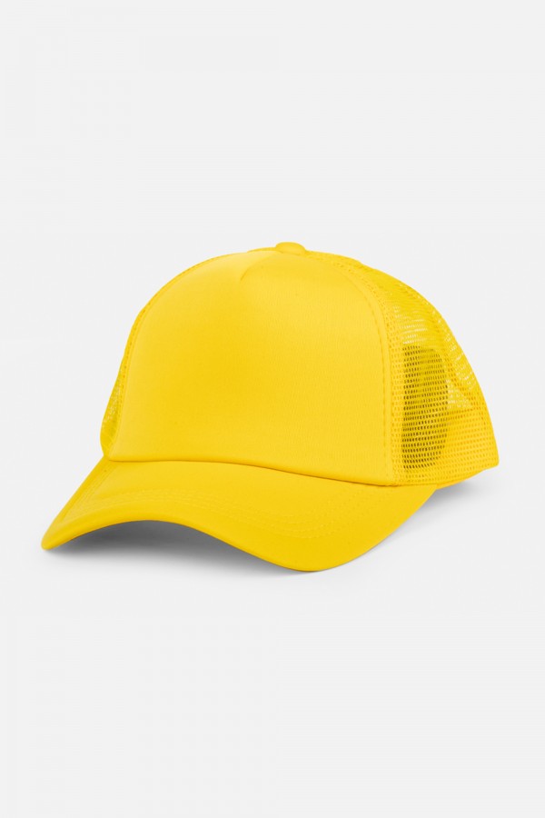 Yellow Trucker Cap With Adjustable Snap back Strap (Made in China)